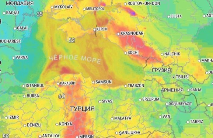 На юге России резко ухудшилось качество атмосферного воздуха из-за африканской пыльной бури