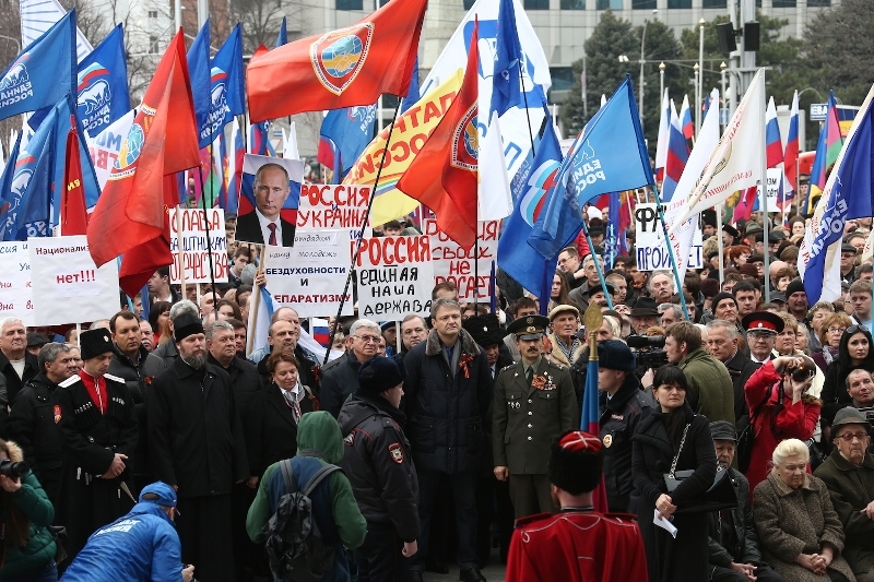 В Краснодаре прошел митинг в поддержку жителей Украины