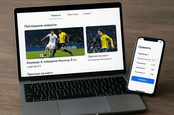 Спортивный сайт без лишнего: новости, прогнозы и сравнение букмекеров