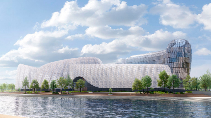 В Краснодаре архитекторы показали эскизный проект аквапарка возле дворца спорта «Олимп»