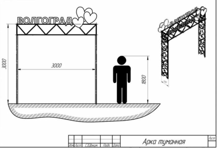 В сквере Волгограда за 1,3 млн руб. построят арку для генерации тумана