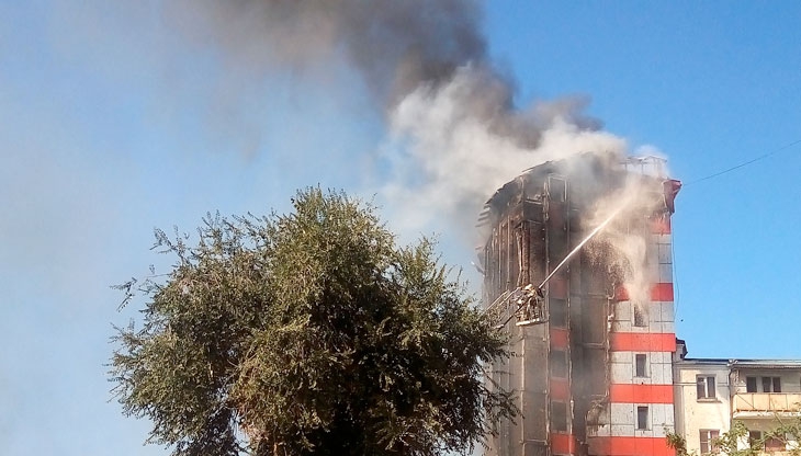 Очередной крупный пожар в центре Ростова: сгорела 10-этажная гостиница
