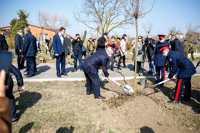 В Константиновске высадили 250 деревьев в рамках соглашения правительства Ростовской области и «Донского табака»