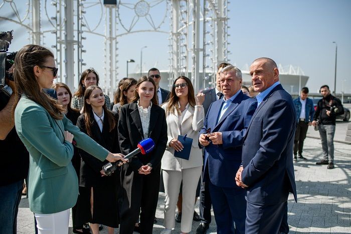 Губернатор Ростовской области посетил строительство нового парка в квартале «Левобережье»