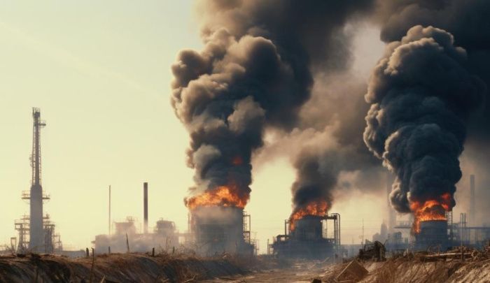 На нефтебазе в Азовском районе Ростовской области продолжают тушить пожар