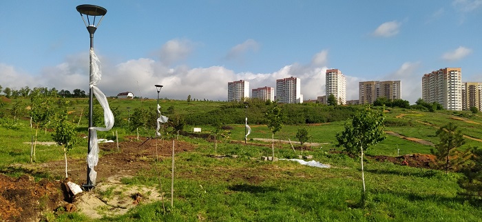 В Суворовском продолжают строительство парка им. 70-летия Победы