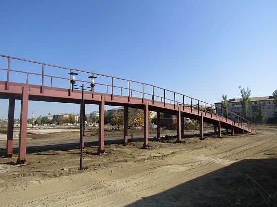 В городе Камышин Волгоградской области появился 80-метровый велосипедный мост