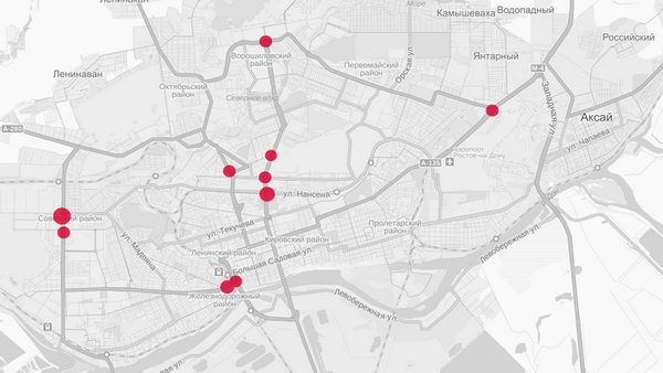 Яндекс создал аварийную карту Ростова