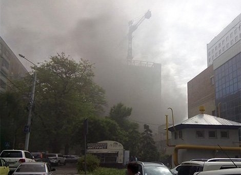 В Ростове горит строящийся Hyatt Regency
