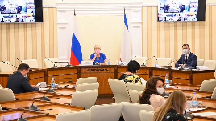 Заседание Совета по улучшению инвестклимата в Крыму под председательством министра финансов Ирины Кивико