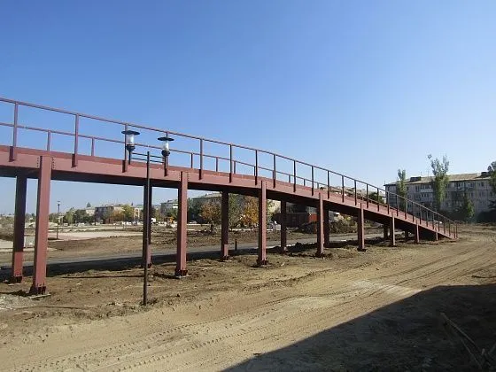 В городе Камышин Волгоградской области появился 80-метровый велосипедный мост